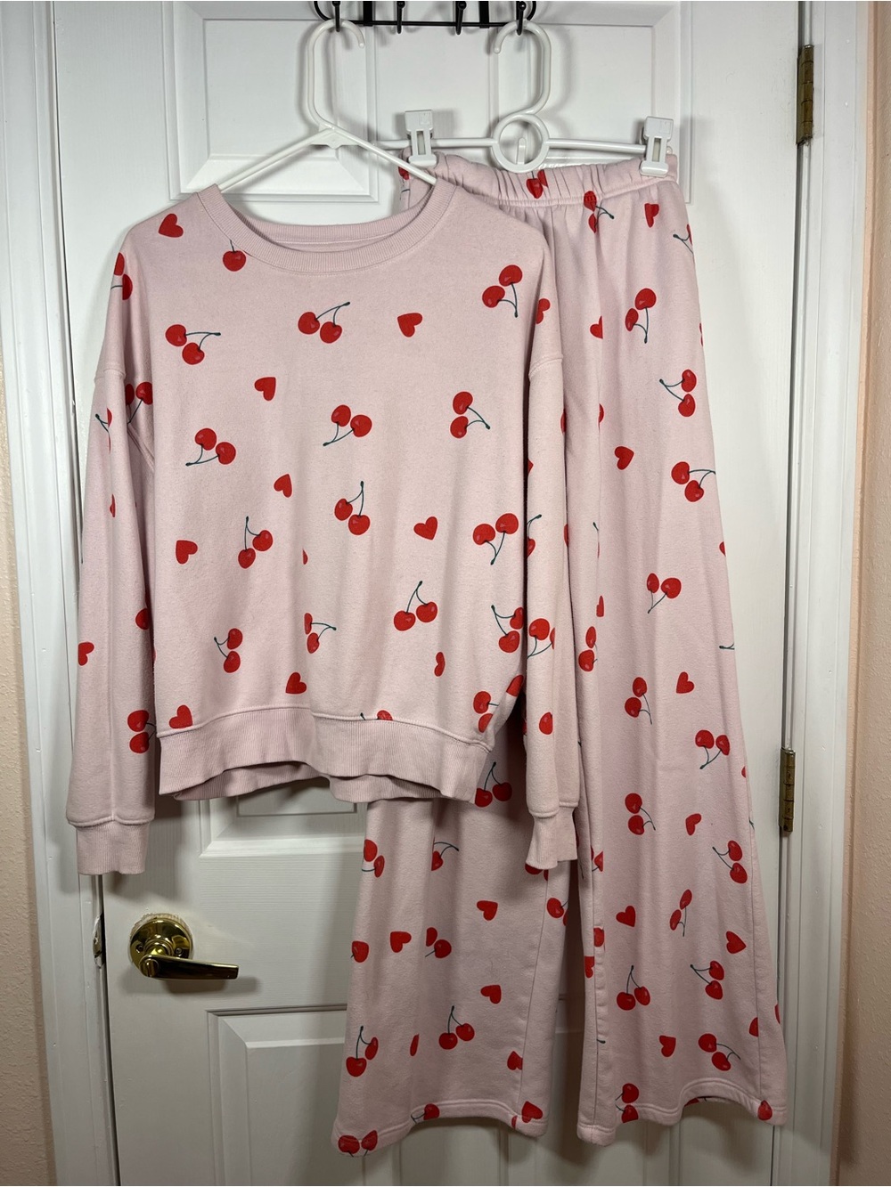 Grayson Threads Pink Cherry & Heart Pajama Set